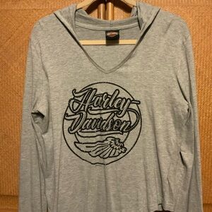 Harley-Davidson gray long sleeve t-shirt hoodie